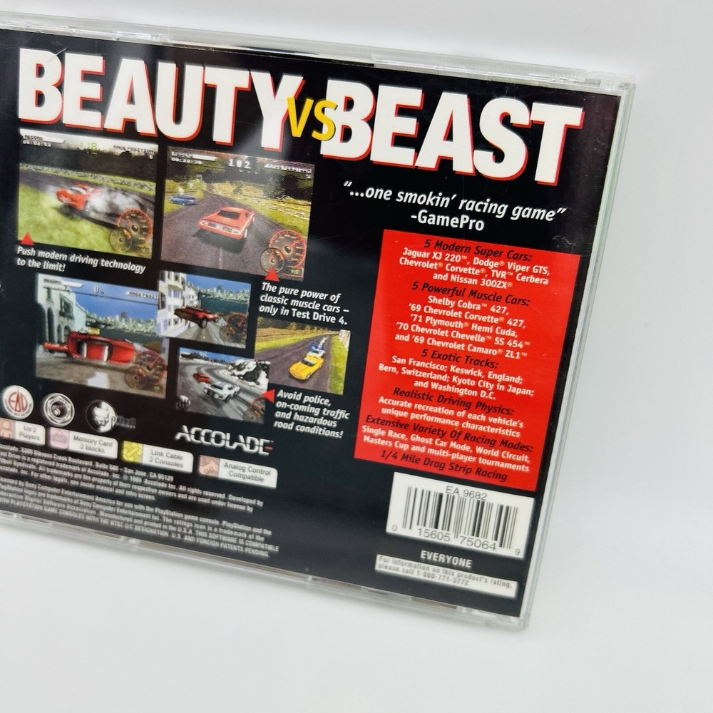 Test Drive 4 (Sony PlayStation 1, 1997) CIB Tested Working Greatest Hits Game - Picture 4 of 16